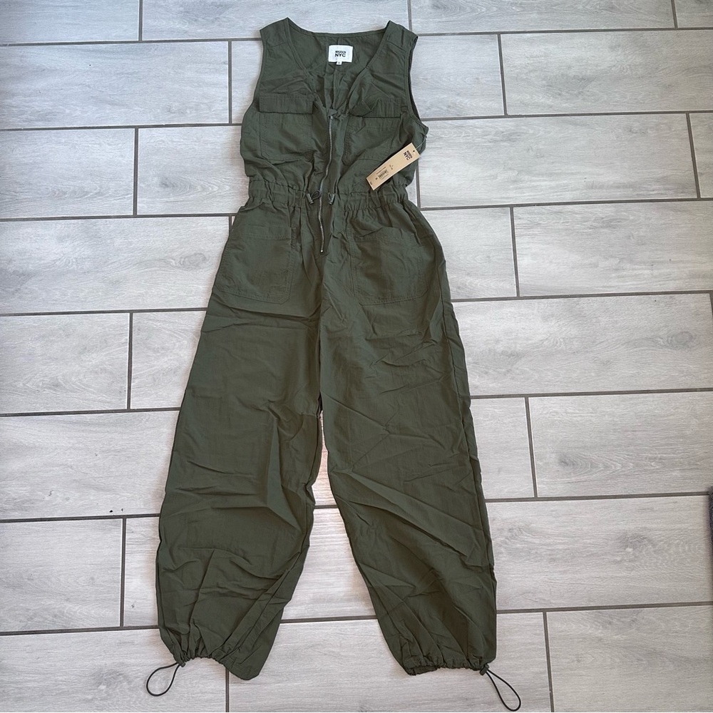 Madden Girl Forest Green Sleeveless Jumpsuit